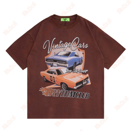 brown short sleeves for men